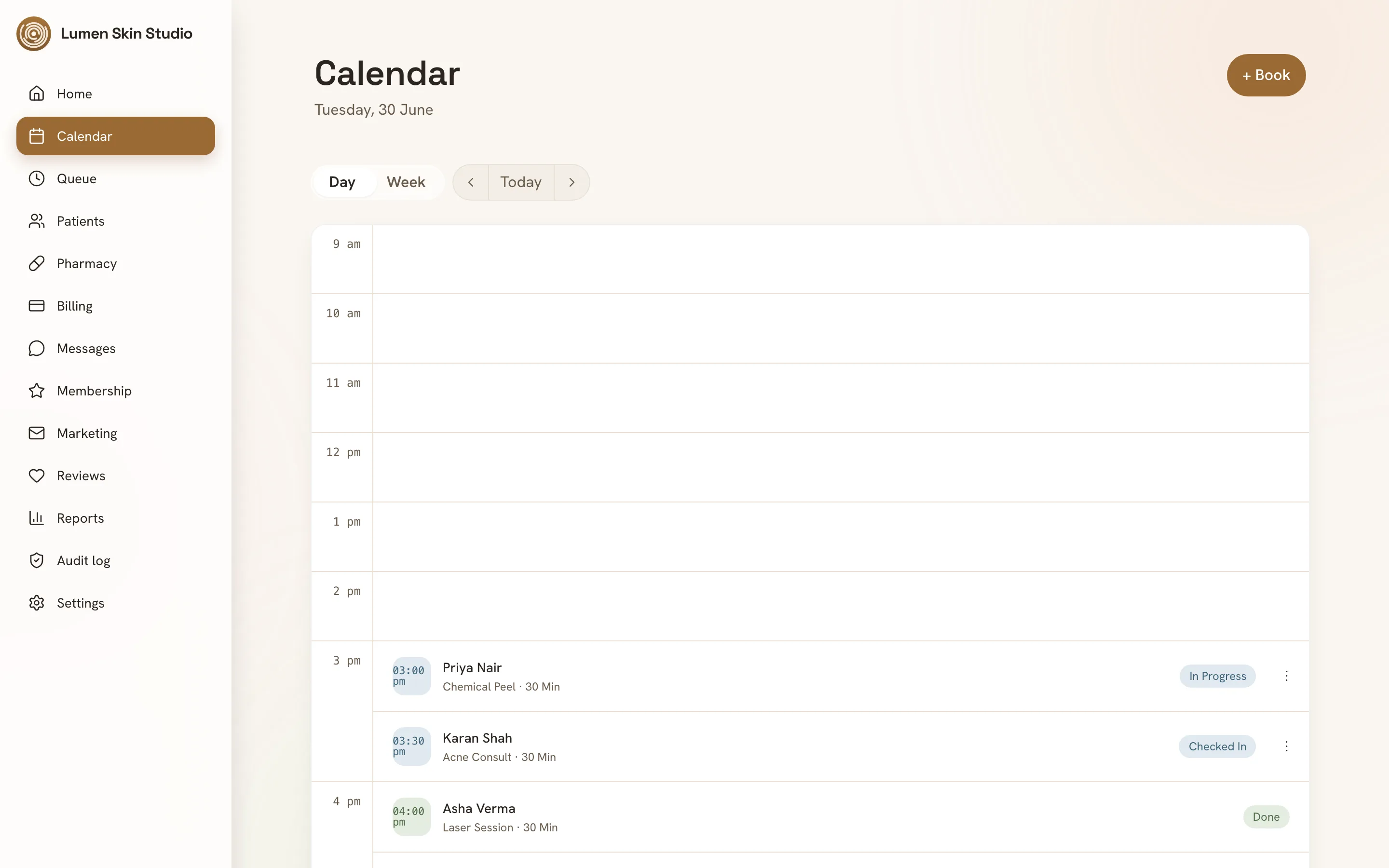 Scheduling calendar and queue